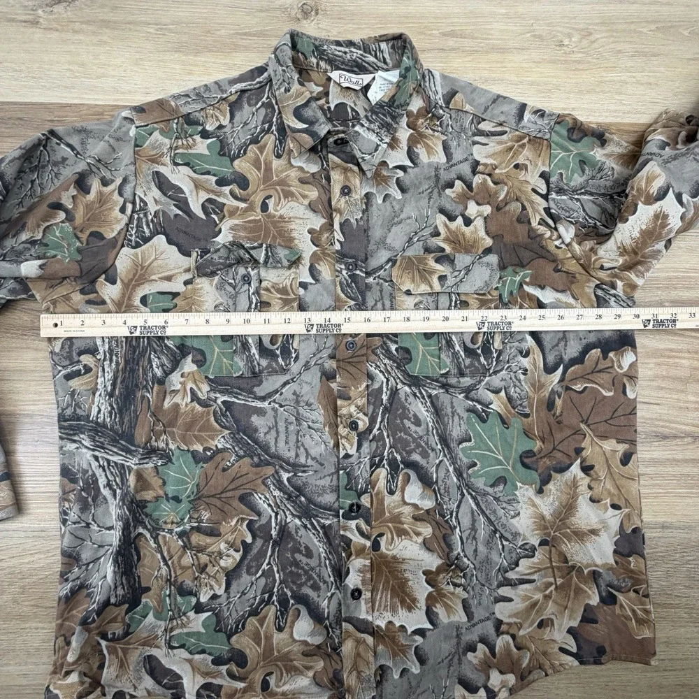 Vintage Walls Shirt Mens 3XL Camo Tan Long Sleeve Button-Up Hunting - Picture 5 of 7